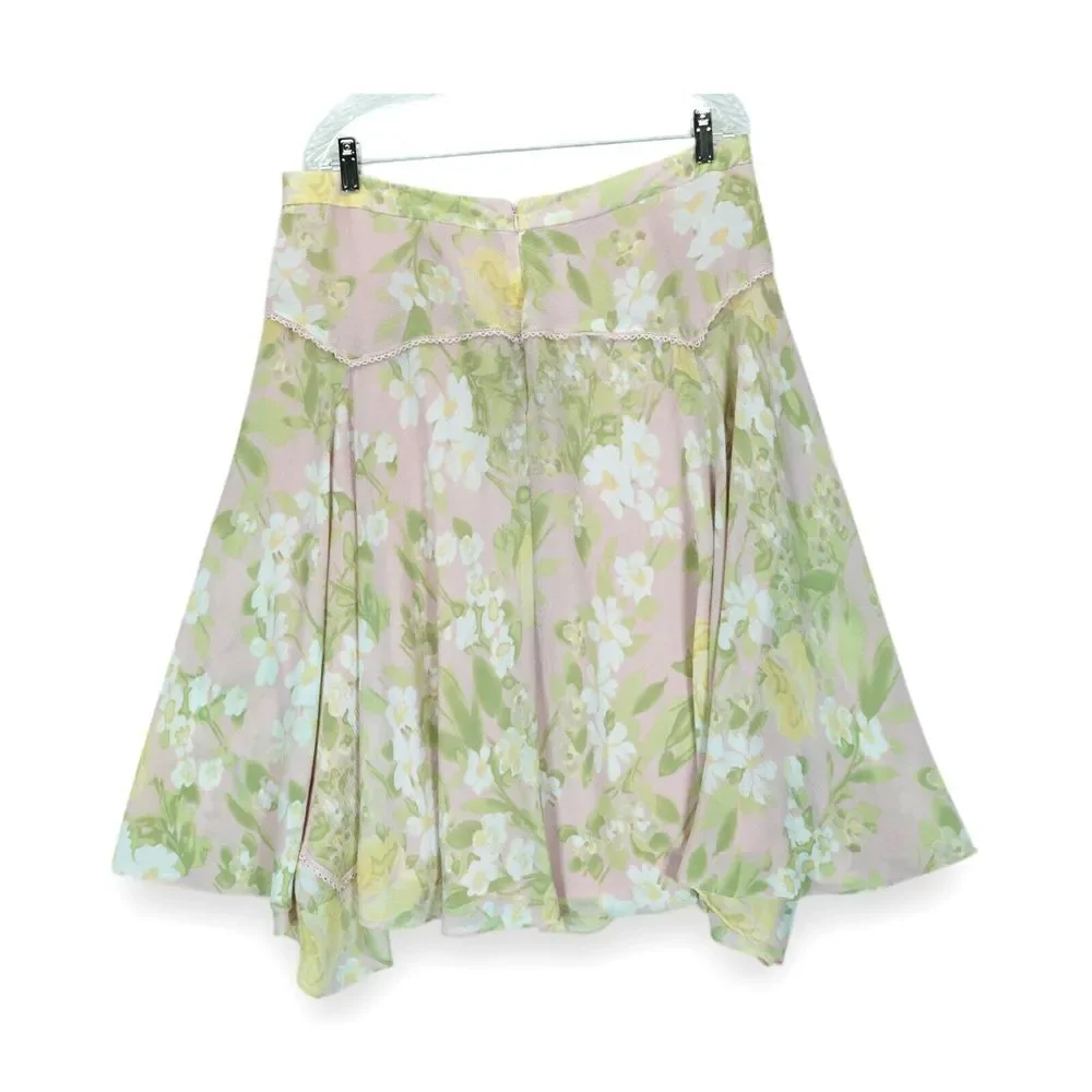 NWT‎ Emma James Women's Skirt Floral Print Size 14 Back Zip Closure